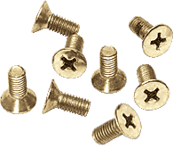 CRL Brass 6 x 12 mm Cover Plate Flat Head Phillips Screws