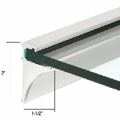 CRL Brite Anodized 18" Aluminum Shelf Kit for 1/4" Glass