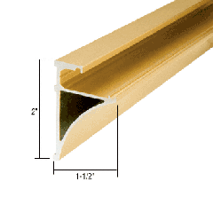 CRL Brite Gold Anodized 96" Aluminum Shelving Extrusion for 1/4" Glass