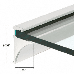 CRL Brite Anodized 24" Aluminum Shelf Kit for 3/8" Glass