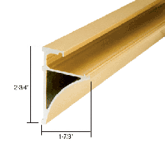 CRL Brite Gold Anodized 96" Aluminum Shelving Extrusion for 3/8" Glass