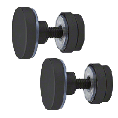 CRL Matte Black Track Holder Fittings for Fixed Panel - 2/Pk