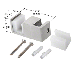 CRL Brushed Stainless Steel Replacement Door Guide for Fixed Panel Attachment