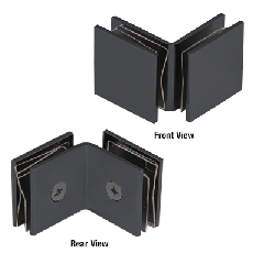 CRL Matte Black Open Face 90 Degree Square Glass Clamp