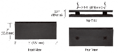 CRL Antique Brass Square 180 Degree Glass-to-Glass Clamp