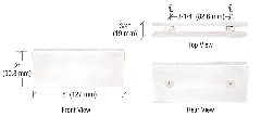 CRL White Square 180 Degree Glass-to-Glass Clamp