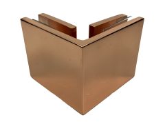 CRL Polished Copper Square 90 Degree Glass-To-Glass Clamp