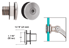 CRL Brushed Stainless Surface Mount Cap Assembly