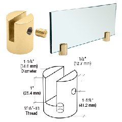 CRL Brass Slot Mount Standoff for 3/8" Panels