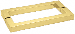 CRL Polished Brass "SQ" Style 18" Back-to-Back Towel Bar