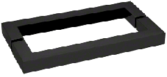 CRL Matte Black "SQ" Style 18" Back-to-Back Towel Bar