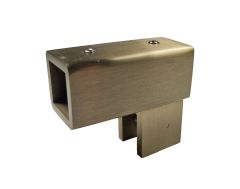 CRL Brushed Bronze Swiveling U-Bracket For 3/8" To 1/2" (10 To 12 mm) Glass - Square Bar