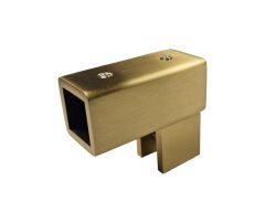 CRL Satin Brass Swiveling U-Bracket For 3/8" To 1/2" (10 To 12 mm) Glass - Square Bar