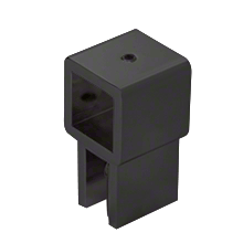 CRL Black Movable Bracket for 1/4" to 5/16" (6 to 8 mm) Glass - Square Bar