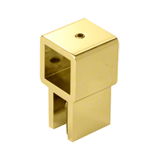 CRL Brass Movable Bracket for 3/8" to 1/2" (10 to 12 mm) Glass - Square Bar