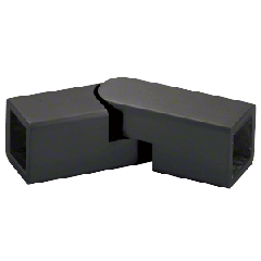 CRL Black Adjustable Corner Bracket for Square Bar