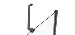 CRL 45° matte black support bar set, glass-wall mount for 8 mm glass, 300 mm