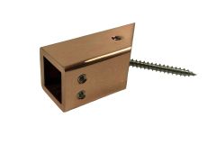 CRL POLISHED COPPER 45 DEGREE MITERED WALL MOUNT BRACKET FOR SQUARE BAR