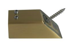 CRL SATIN BRASS 45 DEGREE MITERED WALL MOUNT BRACKET FOR SQUARE BAR