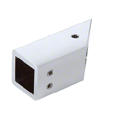 CRL Satin Chrome 45 Degree Mitered Wall Mount Bracket for Square Bar