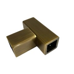 CRL Antique Brass 'T' Junction Bracket For Square Bar