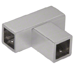 CRL Brushed Nickel 'T' Junction Bracket for Square Bar