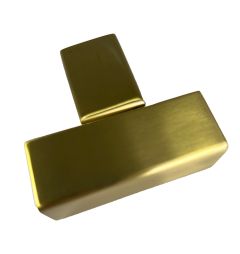 CRL Satin Brass 'T' Junction Bracket For Square Bar