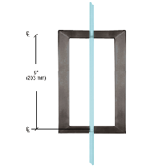 CRL Brushed Bronze 8" x 8" SQ Series Square Tubing Back-to-Back Pull Handles