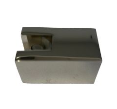 CRL Polished Nickel Square Cornered Support Bar Bracket For 3/8" To 1/2" Thick Glass