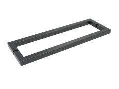 CRL SLIM ELEGANCE Series Square Back-to-Back Pull Handles 15 x 15 mm, CC 300 mm, Length 315 mm, matte black