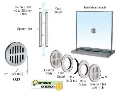 CRL Brushed Stainless Steel 5" Speak-Thru