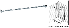 CRL Polished Chrome Frameless Shower Door Fixed Panel Wall-To-Glass Support Bar for 1/4" to 5/16" Thick Glass