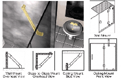 CRL Satin Brass 39" Wall Mounted Support Bar