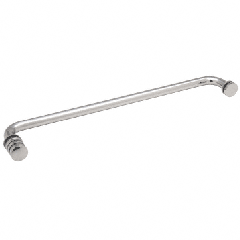 CRL Polished Chrome 18" Towel Bar with Contemporary Knob