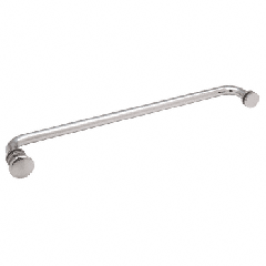 CRL Polished Chrome 18" Towel Bar with Traditional Knob