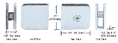 CRL Polished Chrome Traditional Style Fixed Panel U-Clamp