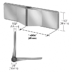 CRL Brushed Stainless UV Bonded Glass-to-Glass Hinge