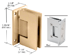 CRL Satin Brass Vienna 037 Series Wall Mount Hinge