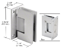 CRL Satin Chrome Vienna 037 Series Wall Mount Hinge