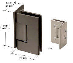 CRL Oil Rubbed Bronze Vienna 044 Series Wall Mount Offset Back Plate Hinge