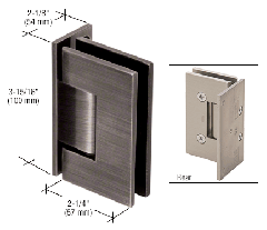 CRL Antique Brushed Nickel Vienna 044 Series Wall Mount Offset Back Plate Hinge