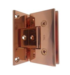 CRL Polished Copper Vienna 044 Series Wall Mount Offset Back Plate Hinge