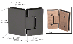 CRL Black Vienna 045 Series 135 Degree Glass-to-Glass Hinge