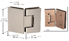 CRL Brushed Nickel Vienna 045 Series 135 Degree Glass-to-Glass Hinge