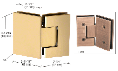 CRL Satin Brass Vienna 045 Series 135 Degree Glass-to-Glass Hinge