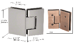 CRL Satin Chrome Vienna 045 Series 135 Degree Glass-to-Glass Hinge