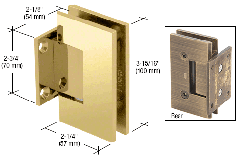 CRL Polished Brass Vienna 074 Series Short Back Plate Wall Mount Hinge