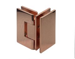 CRL Polished Copper Vienna 092 Series 90 Degree Glass to Glass Hinge