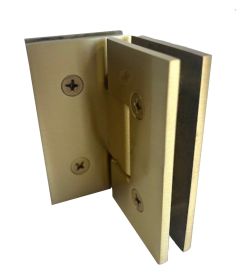 CRL Satin Brass Vienna 092 Series 90 Degree Glass to Glass Hinge