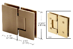 CRL Brushed Bronze Vienna 180 Series Wall Mount Offset Back Plate Hinge